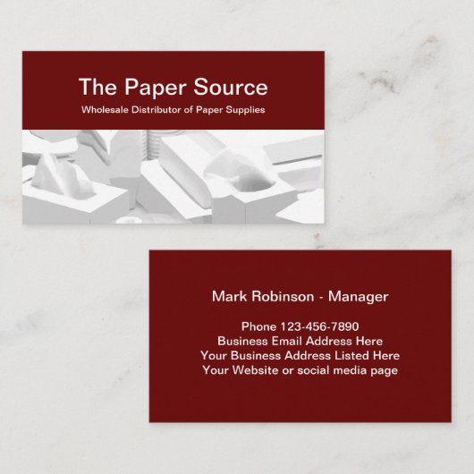 紙供給業者 名刺 (正面/裏面)