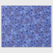 紙光沢のある青いアジサイの包むこと ラッピングペーパー (フラット)