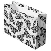 紙凧バタフライ模様 ラージペーパーバッグ (正面アングル)