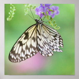 紙凧（緑と紫） ポスター