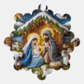 紙出生クリスマスオーナメントまたはギフトラベル オーナメントカード (正面)