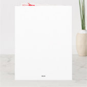 紙切りトラ中国のイ年新年の挨拶 カード (裏面)