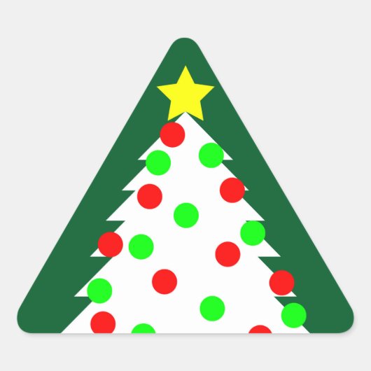 紙切り出しクリスマスツリー 三角形シール (正面)