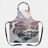 紙切り出しパビリオンランドスケープエプロン エプロン (正面)