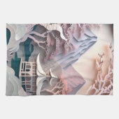 紙切り出しパビリオンランドスケープキッチンタオル キッチンタオル (横)