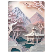 紙切り出しパビリオンランドスケープクリップボード クリップボード (裏面)