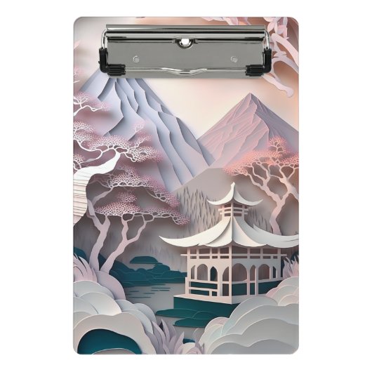 紙切り出しパビリオンランドスケープミニクリップボード ミニクリップボード (正面)