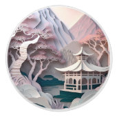 紙切り出しパビリオン景観セラミックノブ セラミックノブ (正面)