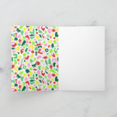 紙切り出しモダン抽象芸術クリスマスフォトカード シーズンカード (内部)