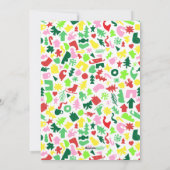 紙切り出しモダン抽象芸術クリスマスフォトカード シーズンカード (裏面)