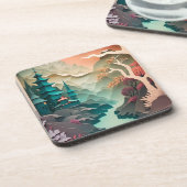 紙切り出し景観懸命プラスチックコースター コースター (左側)