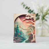 紙切り出し風景はがき ポストカード (スタンド正面)