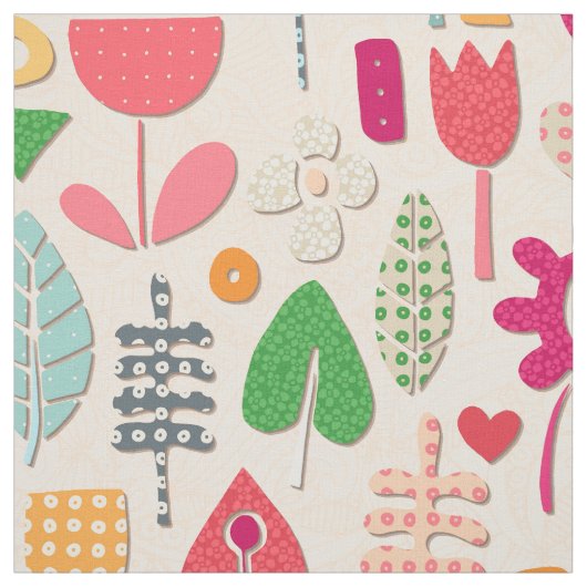 紙切り花モモ ファブリック (見本)