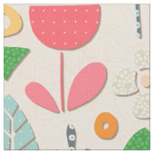 紙切り花モモ ファブリック (クローズアップ)