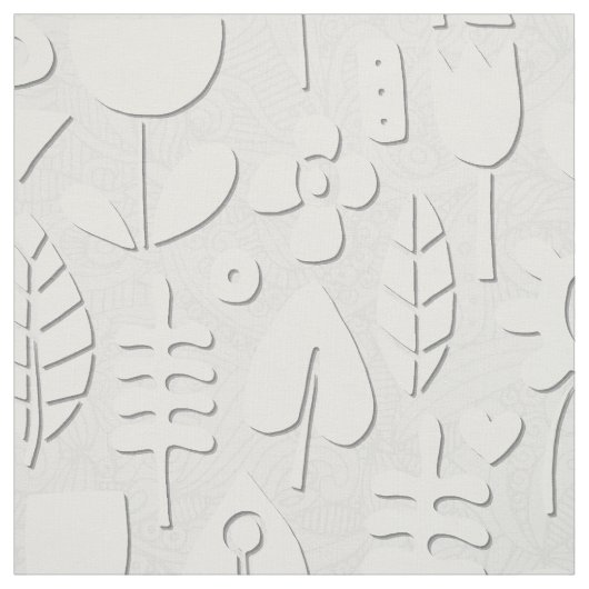 紙切り花白銀 ファブリック (見本)