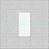 紙切り花白銀 ファブリック (タイル)