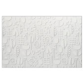 紙切り花白銀 ファブリック (ファットクウォーター)