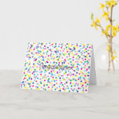 紙吹雪おめでとう寛解 カード (黄色い花)