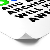 紙吹雪おもしろい棺の看板 ポスター (角)