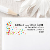 紙吹雪お祝い数々の- – 色 ラベル (インサイチュ)