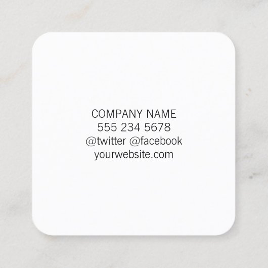 紙吹雪と斑点 スクエア名刺 (裏面)