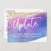 紙吹雪と水の色が延期さ結婚れた更新 ポストカード (正面/裏面)