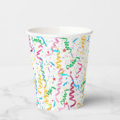 紙吹雪と色紙テープのお祝いパーティーイベント 紙コップ (左)