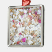紙吹雪によって乾燥される花 メタルオーナメント (左)