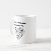 紙吹雪のように優しさを広げる。 コーヒーマグカップ (正面左)