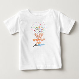紙吹雪のように楽しさを振りまく ベビーTシャツ