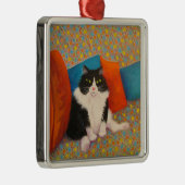 紙吹雪のカウチ・ポテト族のクリスマスのオーナメント メタルオーナメント (右)