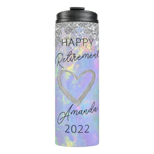 紙吹雪のグリッター退職金 タンブラー (正面)