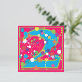 紙吹雪のサーカスの第2誕生日のパーティの招待状 招待状 (スタンド正面)