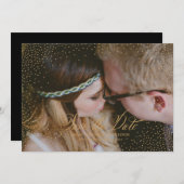 紙吹雪のセーブ・ザ・デート案内 セーブザデート (正面/裏面)