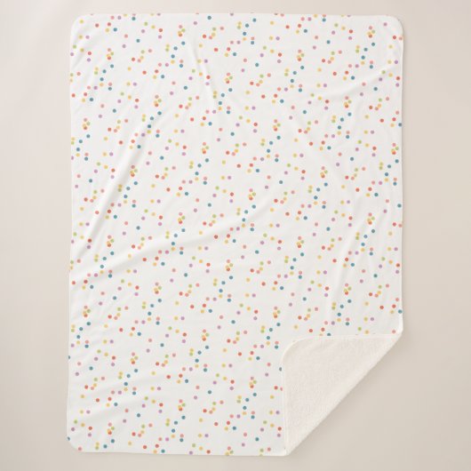 紙吹雪の女の子 シェルパブランケット (正面)