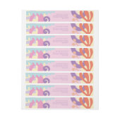 紙吹雪の折り返しラのまわりにベル ラップアラウンドラベル (シート)