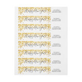 紙吹雪の明けましておめでとうの覆いの宛名ラベル ラップアラウンドラベル (シート)