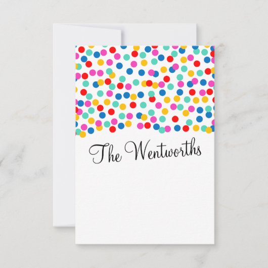 紙吹雪の結婚式のサンキューカード サンキューカード (正面)