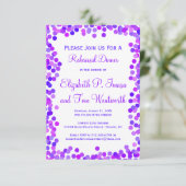 紙吹雪の結婚式のリハーサルの夕食の招待状 招待状 (スタンド正面)