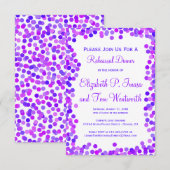 紙吹雪の結婚式のリハーサルの夕食の招待状 招待状 (正面/裏面)