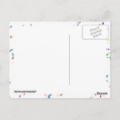 紙吹雪の背景（白） ポストカード (裏面)