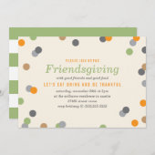 紙吹雪のFriendsgivingのパーティー 招待状 (正面/裏面)