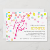 紙吹雪は最終的に|の離婚のパーティーを解放します 招待状 (正面)