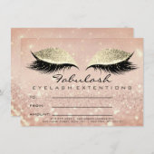 紙吹雪まばたき金ゴールドラックスメイクアップ証明書ギフト (正面/裏面)