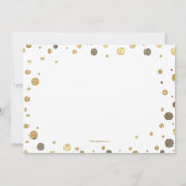 紙吹雪をちりばめたグランドオープンビジネス招待状 招待状 (裏面)