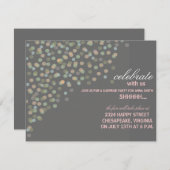 紙吹雪をテーマにしたパーティの招待状 招待状 (正面/裏面)