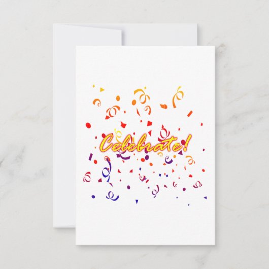 紙吹雪を祝って下さい 招待状 (正面)