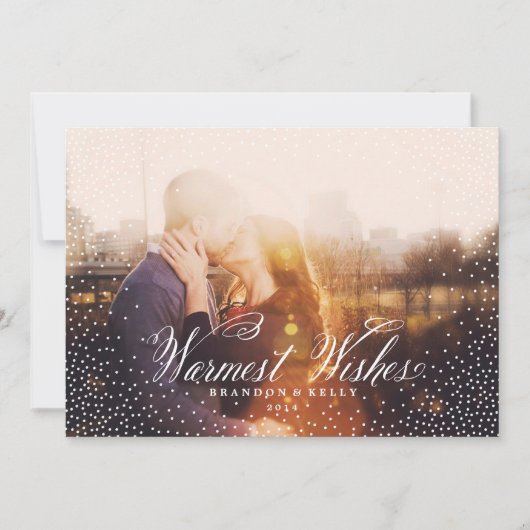 紙吹雪ウィズホワイトクリスマスホリデーカード シーズンカード (正面)