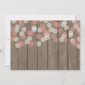 紙吹雪ウッド素朴カップルのシャワー 招待状 (裏面)