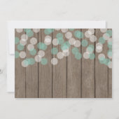 紙吹雪ウッド素朴カップルのシャワー 招待状 (裏面)